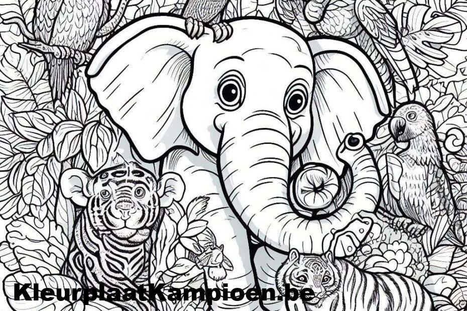 Olifant in de jungle