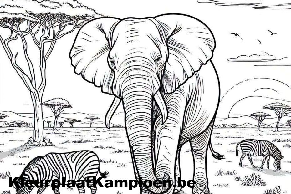 Olifant in de savanne