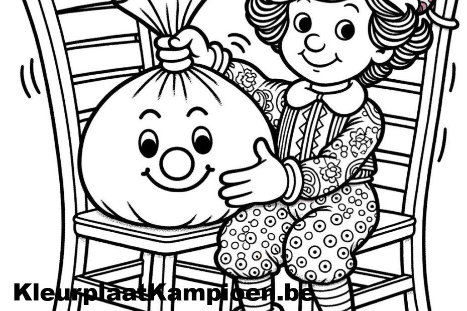 Piet met whoopee cushion stoel