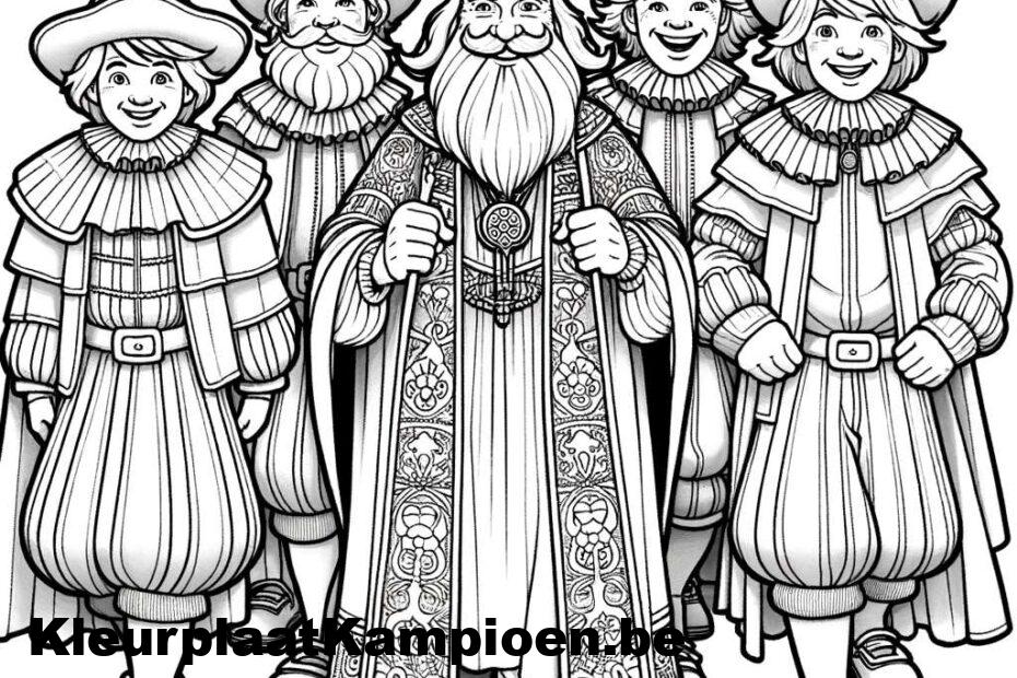 Sint parade met paard en Pieten