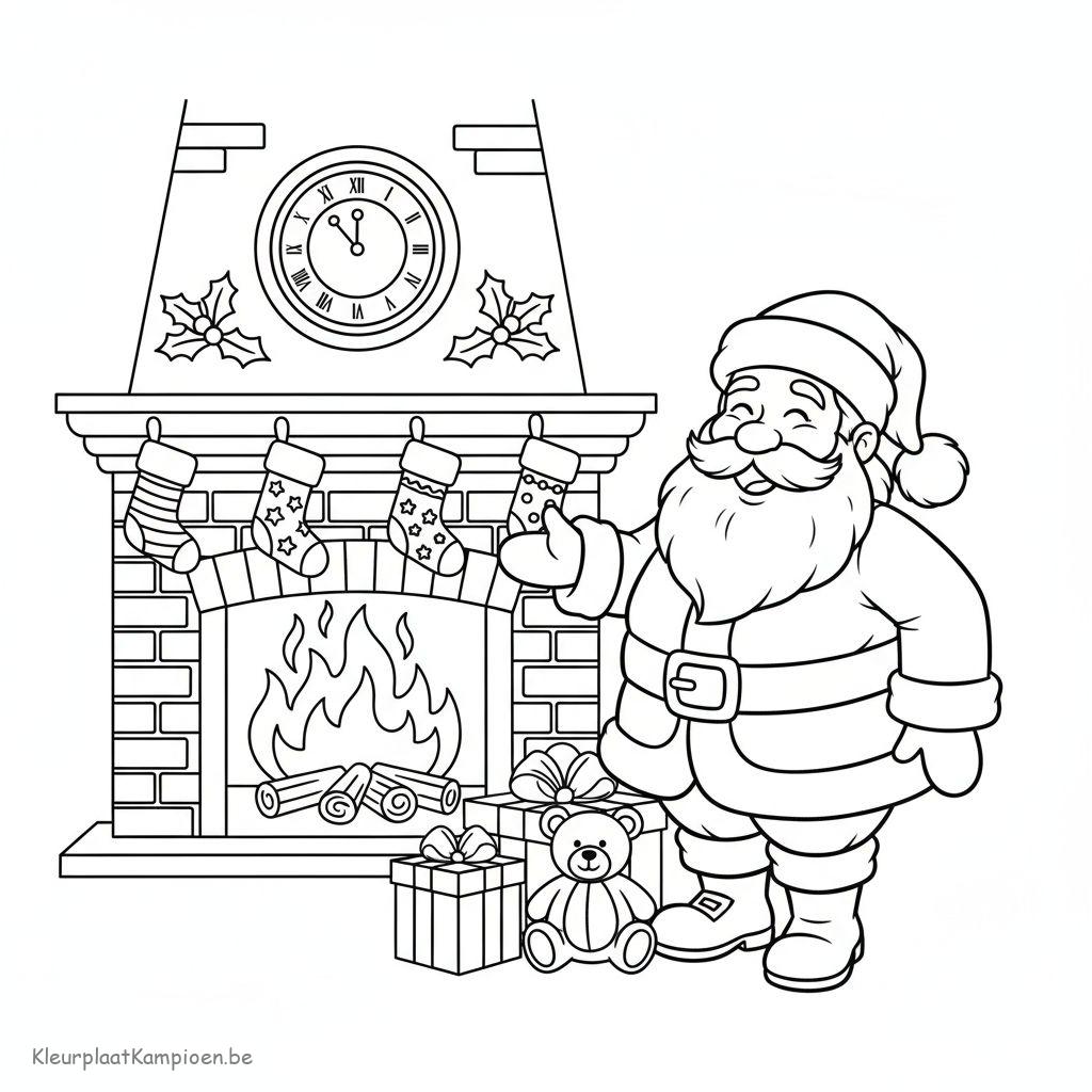 Kleurplaat Kerst Schattig Met Een Lieve Kerstman Die Een Cadeautje Kleurplaat Kerst Schattig Met Een Lieve Kerstman Die Een Cadeautje