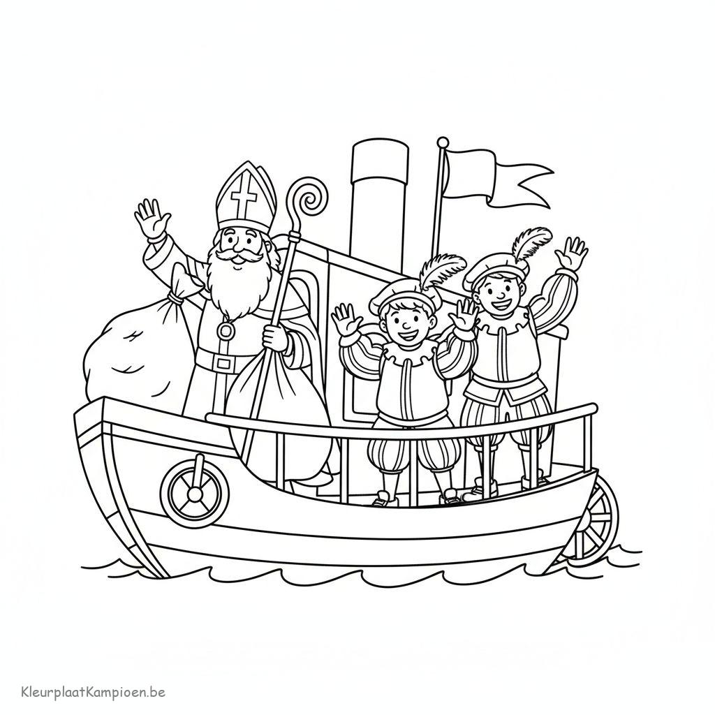 Kleurplaat Sinterklaas Stoomboot Gratis Kleurplaten Voor Creatievelingen